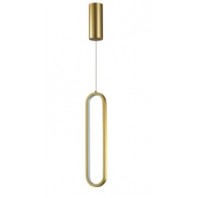Vencha Lighting-Oval Single Pendant - Black & Gold